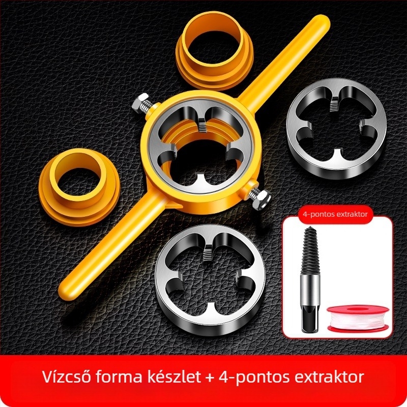 6 részes készlet PPR műanyag csövekhez: csőmenetoló és menetek készítésére szolgáló eszközök