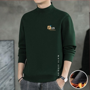 Férfi termikus alapréteg felső – álló gallér, fleece, hosszú Ujjú, szűk szabás, poliészter-keverék