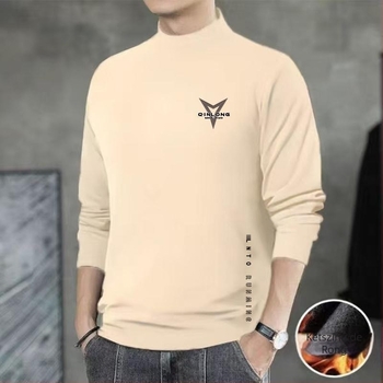 Férfi termikus alapréteg felső – álló gallér, fleece, hosszú Ujjú, szűk szabás, poliészter-keverék