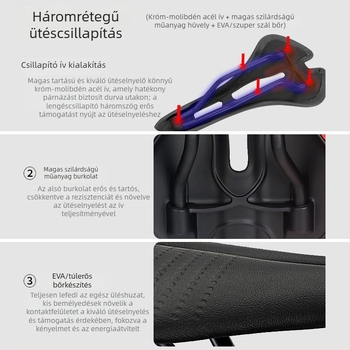 TOSEEK Kerékpárnyereg — műanyag kivitel, modell 0, hétköznapi stílus, kerékpárokhoz