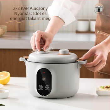 Great Love elektromos sokfunkciós főzőedény, 2–3 l, 800 W alatt, belső tál tapadásmentes bevonattal, gőzölés, pirítás, párolás, rotyogtatás, forró fazék, mikroprocesszoros vezérlés