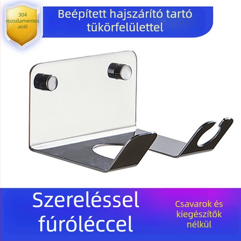 SUS304 rozsdamentes acél hajszárító állvány, elektroplatinált felület, modell 8662, teherbírás 20 kg, 1 réteg