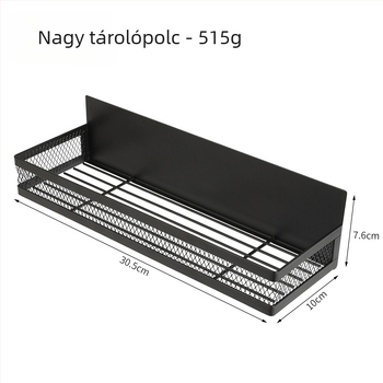 Mágneses hűtőszekrény tároló – Többfunkciós, Fúrás nélküli, Acélból, Falra akasztható