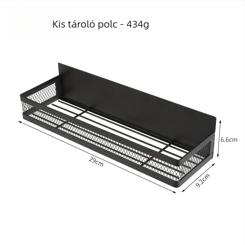 Mágneses hűtőszekrény tároló – Többfunkciós, Fúrás nélküli, Acélból, Falra akasztható