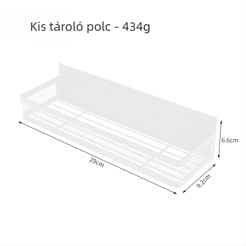 Mágneses hűtőszekrény tároló – Többfunkciós, Fúrás nélküli, Acélból, Falra akasztható