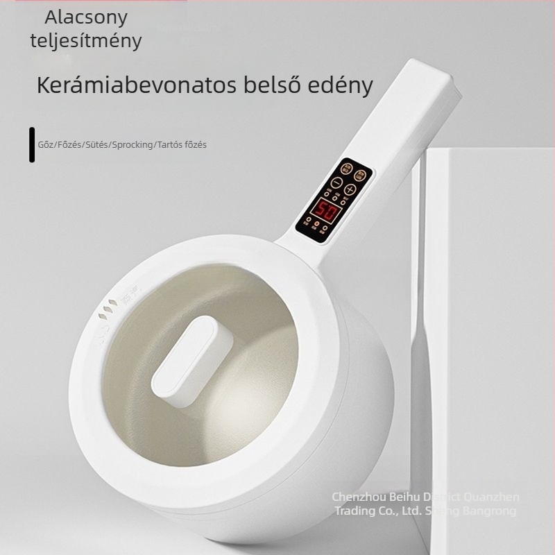 Intelligens elektromos főzőedény, többfunkciós: tészta, rizs párolás, zabkása, sütés és hot pot – minden egyben; kerámia belső edény; levehető és mosható; vezérlés gombbal; kapacitás 2 L alatt; 2–3 személyre (2 L alatt; 2–3 személyre; kerámia belső edény; 