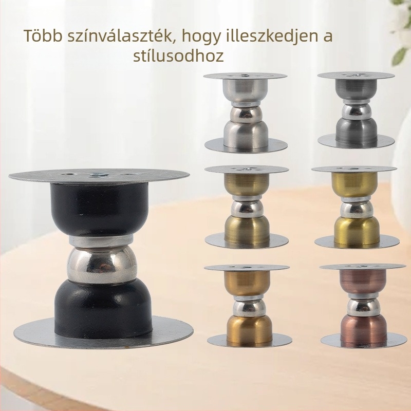 Rozsdamentes acél ajtómegállító, fúrás nélkül, erős mágneses vonzás, falra szerelhető, felület: kefésített és elektrogalvanizált