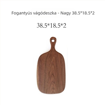Fekete diófa masszív vágódeszka ovális alakban, gyümölcsökhöz, konyhai használatra, nagy és kicsi méretben