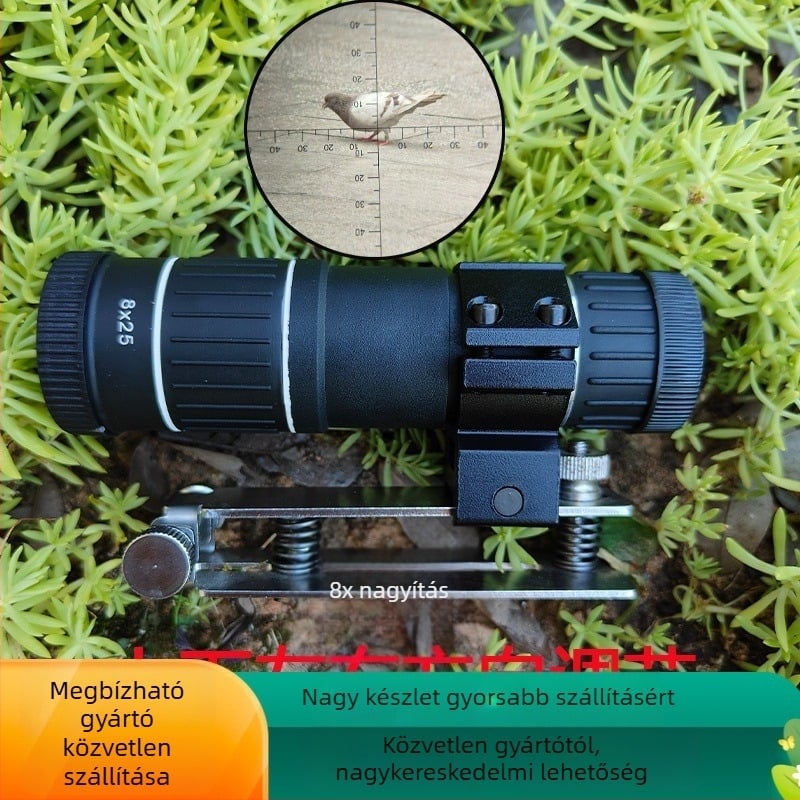 8x-os kereszttávcső monokulár autofókusz, fel-le és balra-jobra állítható madármegfigyeléshez