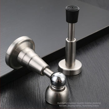 Ajtóstopper, rozsdamentes acél, falra szerelt CT-01, modell HCY-6199, modern minimalista stílus