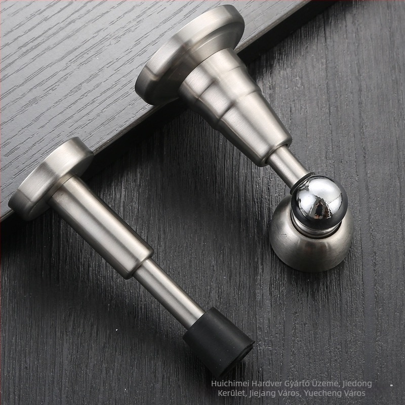 Ajtóstopper, rozsdamentes acél, falra szerelt CT-01, modell HCY-6199, modern minimalista stílus
