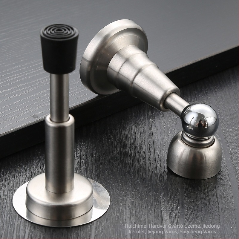 Ajtóstopper, rozsdamentes acél, falra szerelt CT-01, modell HCY-6199, modern minimalista stílus