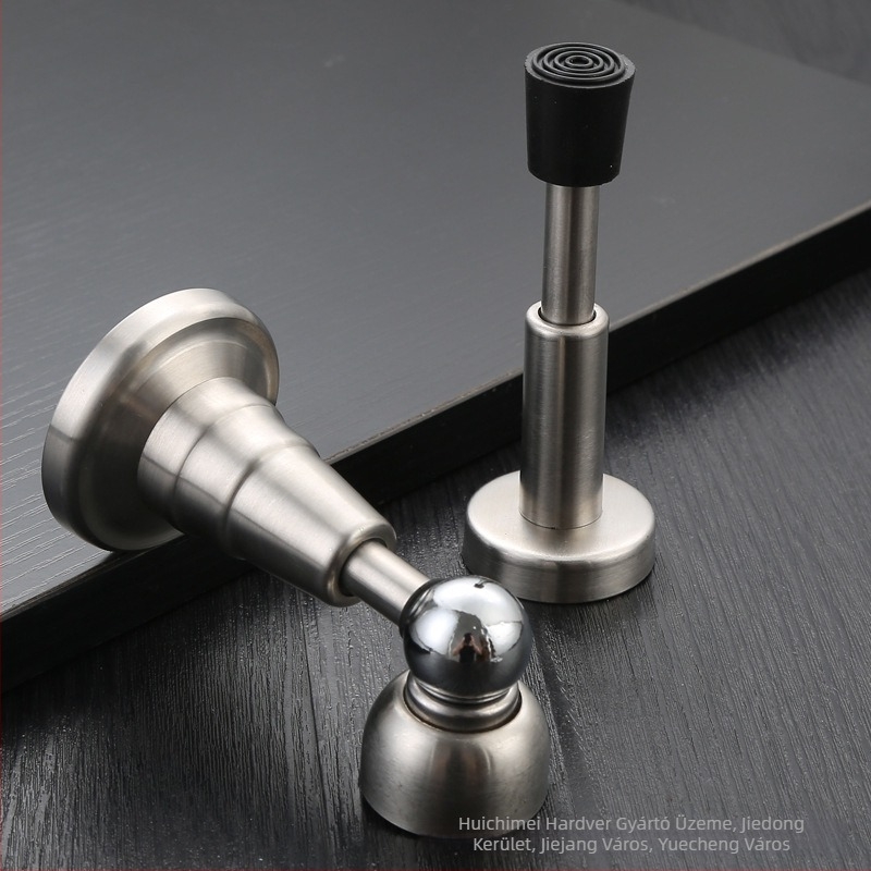 Ajtóstopper, rozsdamentes acél, falra szerelt CT-01, modell HCY-6199, modern minimalista stílus