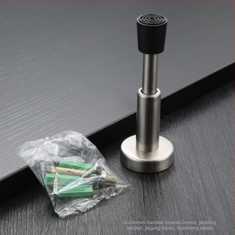 Ajtóstopper, rozsdamentes acél, falra szerelt CT-01, modell HCY-6199, modern minimalista stílus