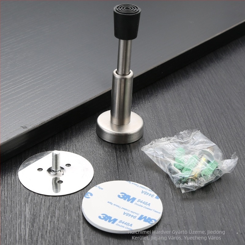 Ajtóstopper, rozsdamentes acél, falra szerelt CT-01, modell HCY-6199, modern minimalista stílus