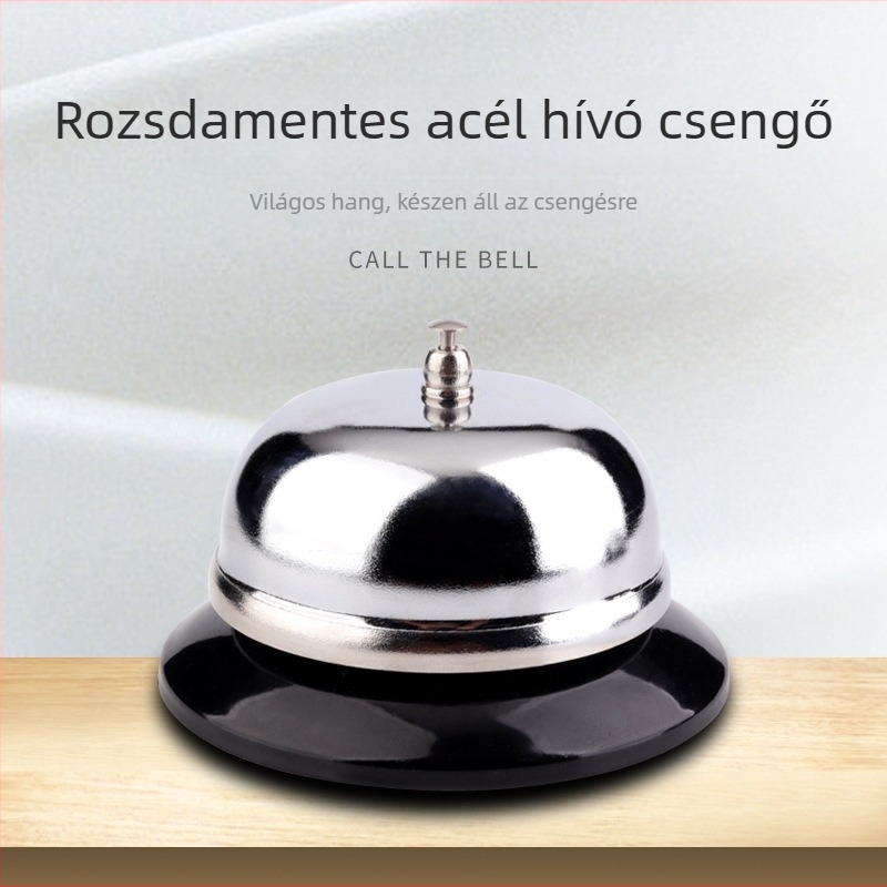 Konyhai és tálaló csengő – Rozsdamentes acél, Etno-stílus, Rendelés értesítés és kiszolgálásra hívás.