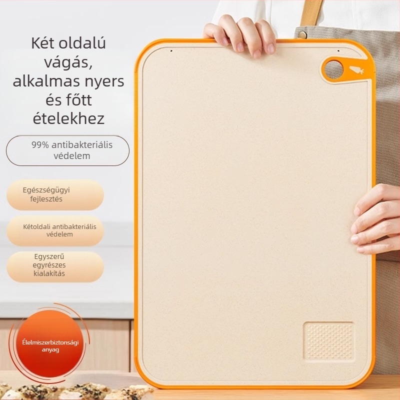 Konyhai vágódeszka műanyagból, antibakteriális és penészálló, gyümölcsök és zöldségek előkészítésére