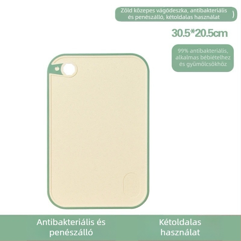 Konyhai vágódeszka műanyagból, antibakteriális és penészálló, gyümölcsök és zöldségek előkészítésére