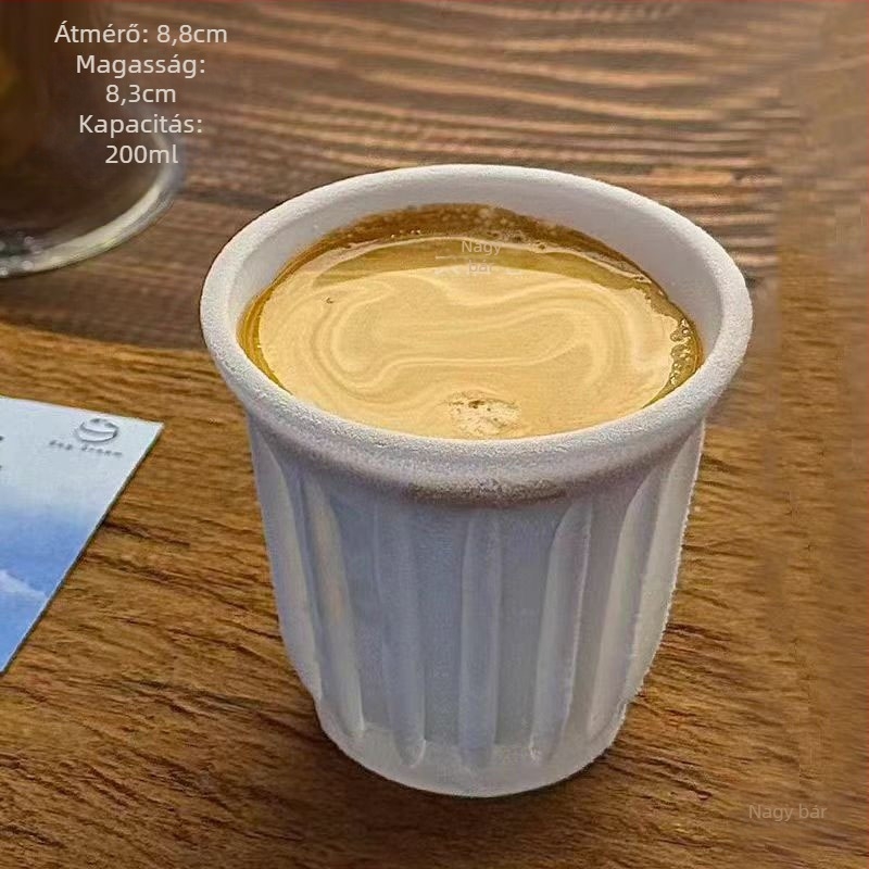 Üvegkávés pohár, fagyasztható, könnyed luxus-retro stílus, papírdobozos csomagolás