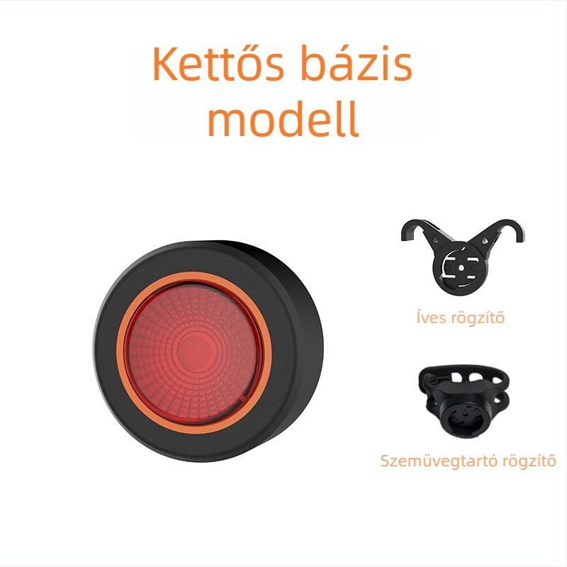 Kerékpár hátsó lámpa intelligens fékszenzorral, újratölthető, MJR márka, országúti kerékpárokhoz éjszaka