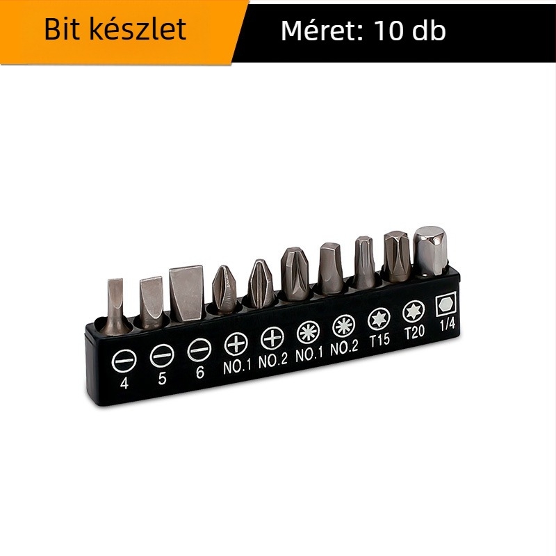 Mekla Univerzális rugalmas tengely fúrókészlet, 10 darab, S2 szerszámacél