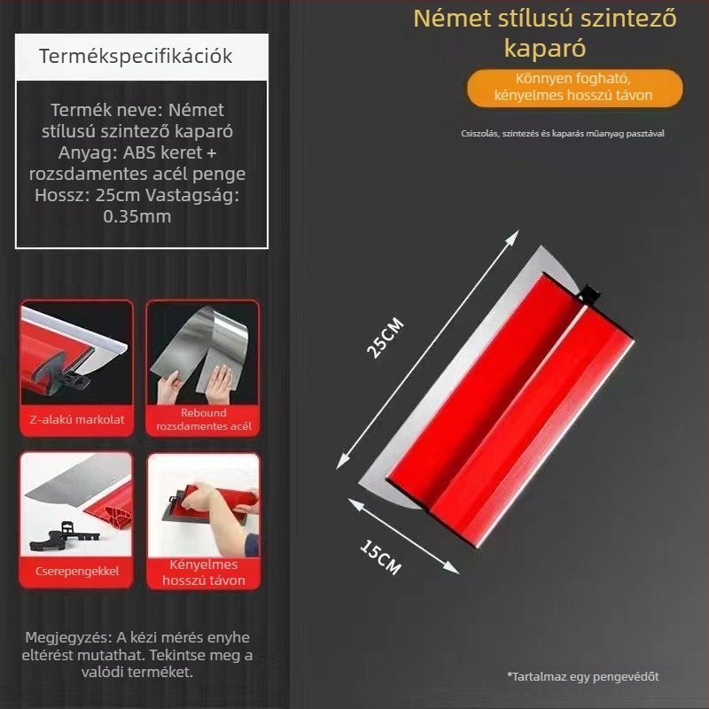 Rozsdamentes acél glettvas, sorozat Stainless steel putty internet celebrity scraper, modell Stainless steel putty internet celebrity scraper, anyag: rozsdamentes acél