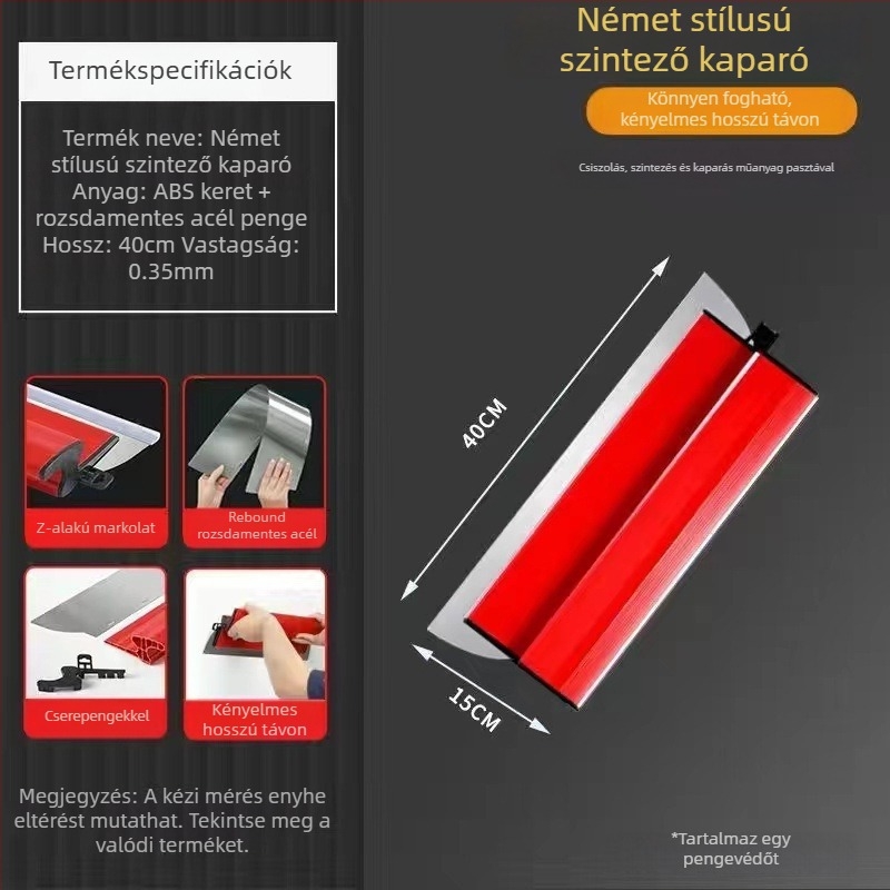 Rozsdamentes acél glettvas, sorozat Stainless steel putty internet celebrity scraper, modell Stainless steel putty internet celebrity scraper, anyag: rozsdamentes acél