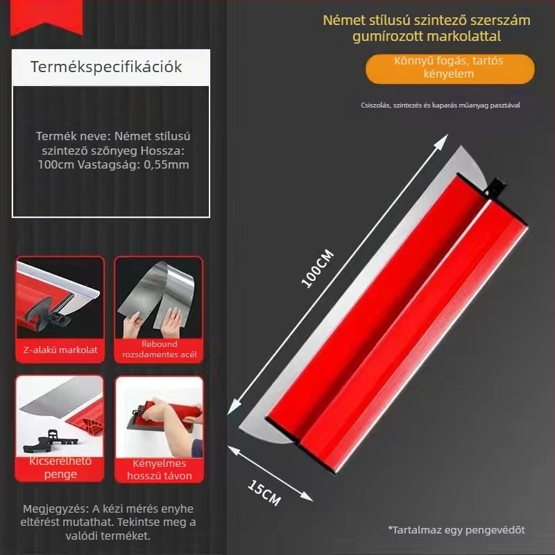 Rozsdamentes acél glettvas, sorozat Stainless steel putty internet celebrity scraper, modell Stainless steel putty internet celebrity scraper, anyag: rozsdamentes acél