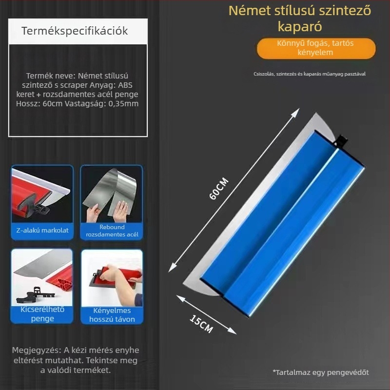 Rozsdamentes acél glettvas, sorozat Stainless steel putty internet celebrity scraper, modell Stainless steel putty internet celebrity scraper, anyag: rozsdamentes acél