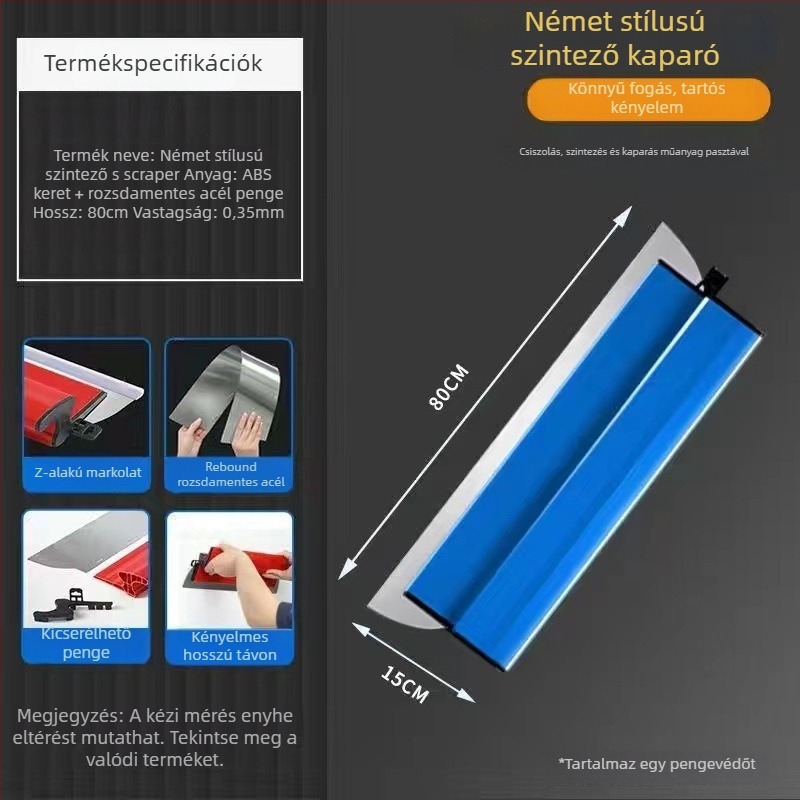 Rozsdamentes acél glettvas, sorozat Stainless steel putty internet celebrity scraper, modell Stainless steel putty internet celebrity scraper, anyag: rozsdamentes acél