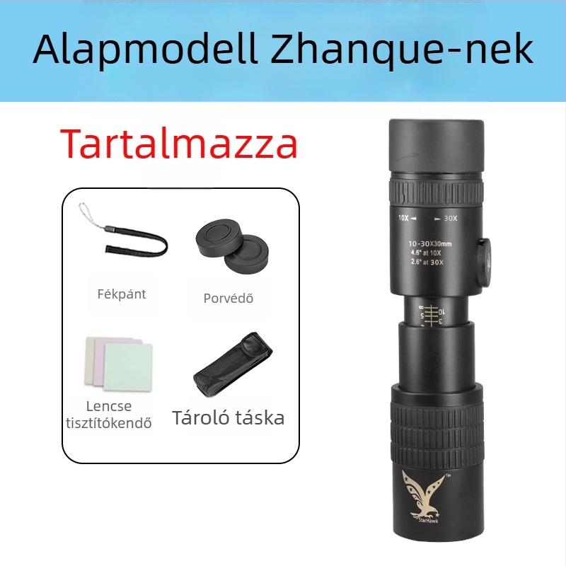 Monokuláris távcső nagy nagyítás, HD kép, éjjellátó, gumírozott ütésálló kivitel, modell 985