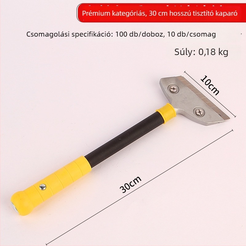 Üveg ragasztó eltávolító kaparó penge, csempe és padló számára, műanyag és alumíniumötvözet pengével