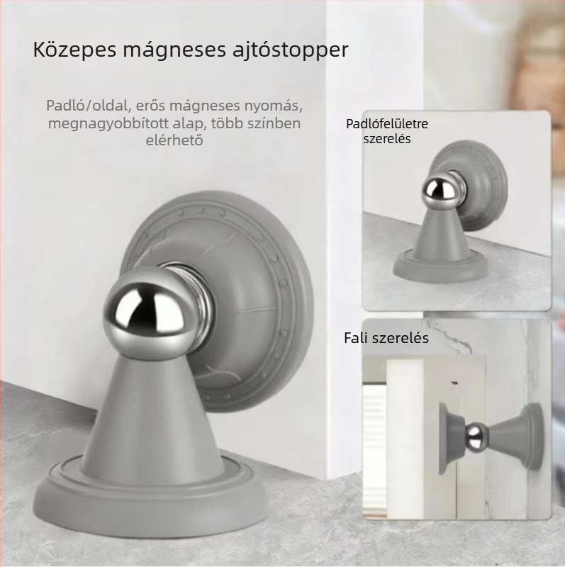 Silikon ajtó stopper, falra ragasztva, kiterjesztett kivitel, modell T8Y5G_1624348, Changteng