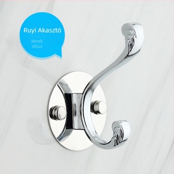 Ruhaakasztó, falra szerelhető, rozsdamentes acél és alumínium ötvözet, elektroplattálás, modern minimalista stílus