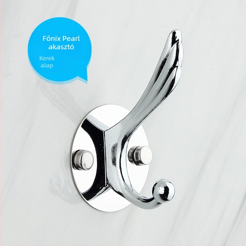 Ruhaakasztó, falra szerelhető, rozsdamentes acél és alumínium ötvözet, elektroplattálás, modern minimalista stílus