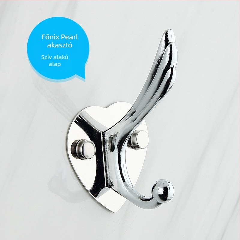 Ruhaakasztó, falra szerelhető, rozsdamentes acél és alumínium ötvözet, elektroplattálás, modern minimalista stílus