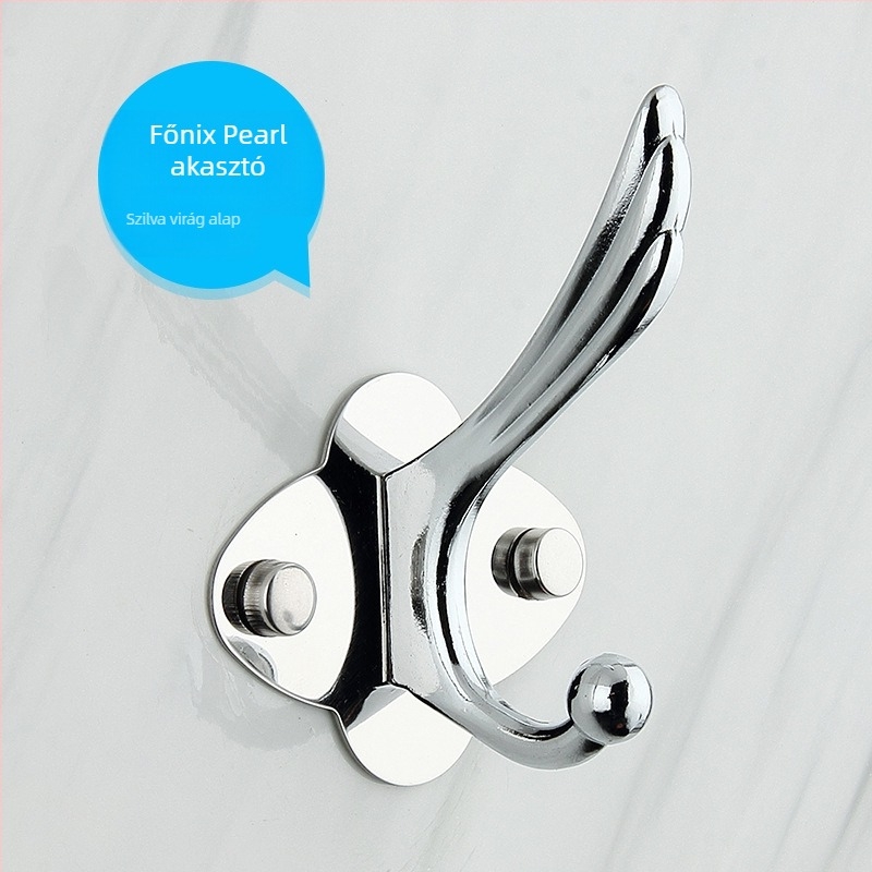 Ruhaakasztó, falra szerelhető, rozsdamentes acél és alumínium ötvözet, elektroplattálás, modern minimalista stílus