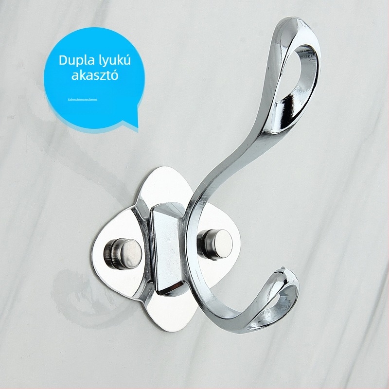 Ruhaakasztó, falra szerelhető, rozsdamentes acél és alumínium ötvözet, elektroplattálás, modern minimalista stílus