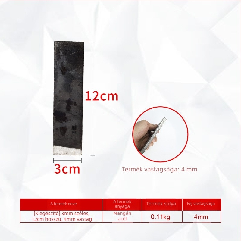 Mangán acél penge kiegészítők cementlapához — hegesztés és talajtisztítás; modell: Blade accessories; sorozat: Blade accessories
