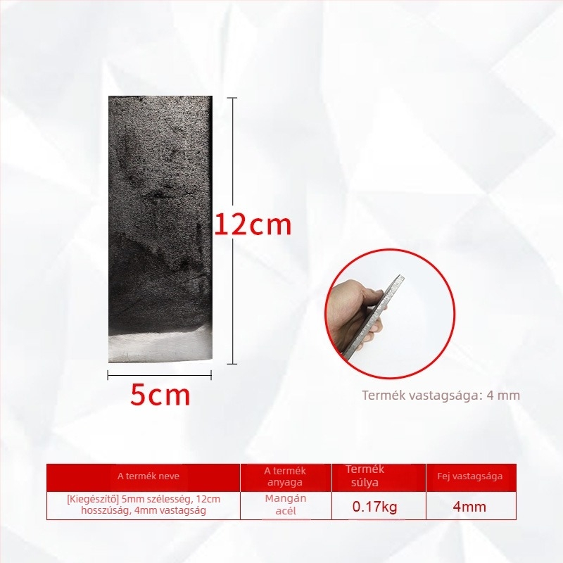 Mangán acél penge kiegészítők cementlapához — hegesztés és talajtisztítás; modell: Blade accessories; sorozat: Blade accessories