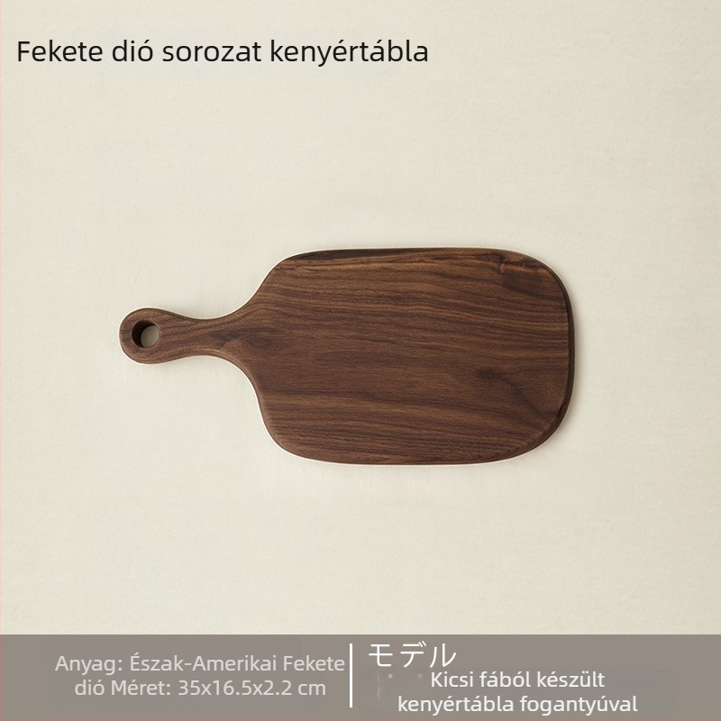 Fából készült vágódeszka, kétoldalas, kis fogantyúval, szokatlan alakú, Thousand Crane Craft márka, egyszerű stílus, otthoni és éttermi használatra