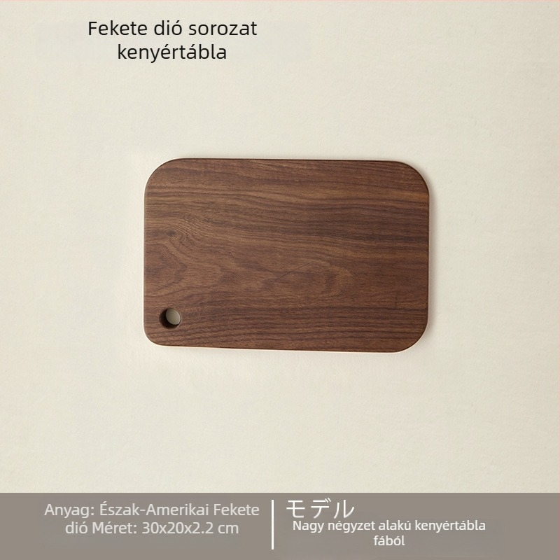 Fából készült vágódeszka, kétoldalas, kis fogantyúval, szokatlan alakú, Thousand Crane Craft márka, egyszerű stílus, otthoni és éttermi használatra