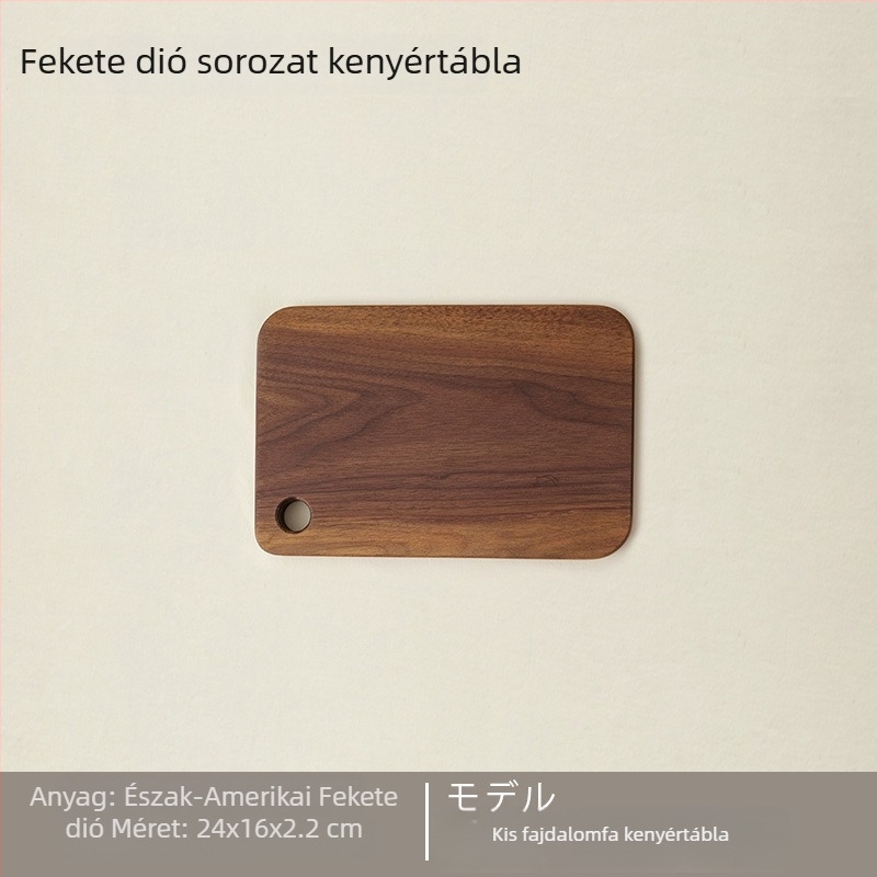 Fából készült vágódeszka, kétoldalas, kis fogantyúval, szokatlan alakú, Thousand Crane Craft márka, egyszerű stílus, otthoni és éttermi használatra