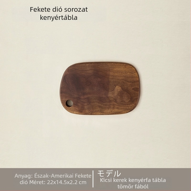 Fából készült vágódeszka, kétoldalas, kis fogantyúval, szokatlan alakú, Thousand Crane Craft márka, egyszerű stílus, otthoni és éttermi használatra