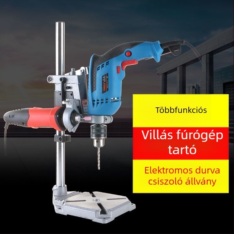 Unique mikroasztali fúró univerzális tartóval, elektromos átalakítással (220V, alumínium tokozás)