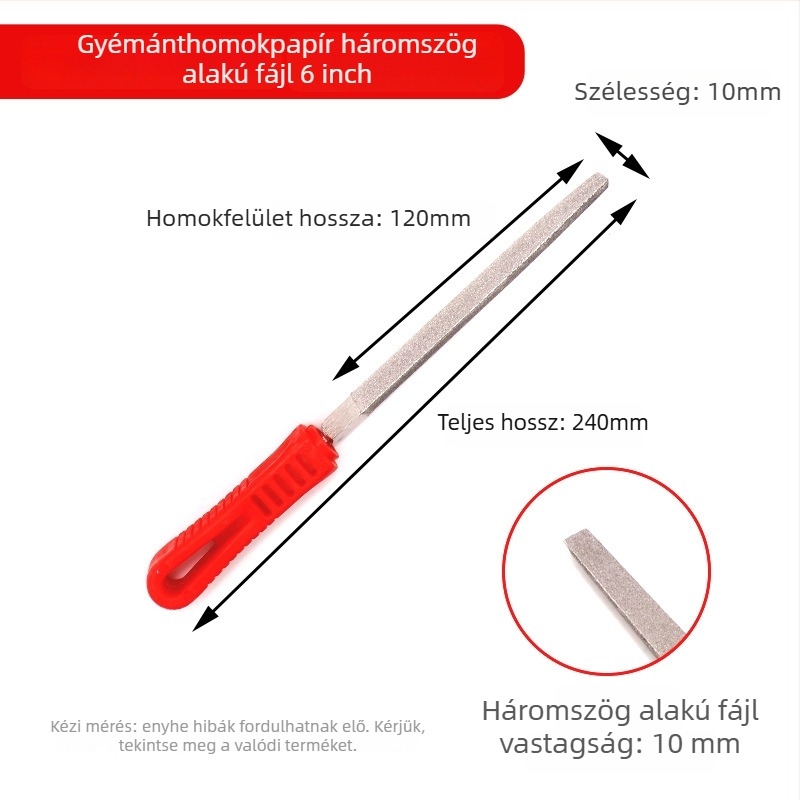 Ötvözött csiszoló és nagy lemezes fájl – anyag: ötvözet; felhasználás: fém, jáde, kerámia és üveg; formák: sík, félkör, háromszög, négyzet; sorozat: DBC