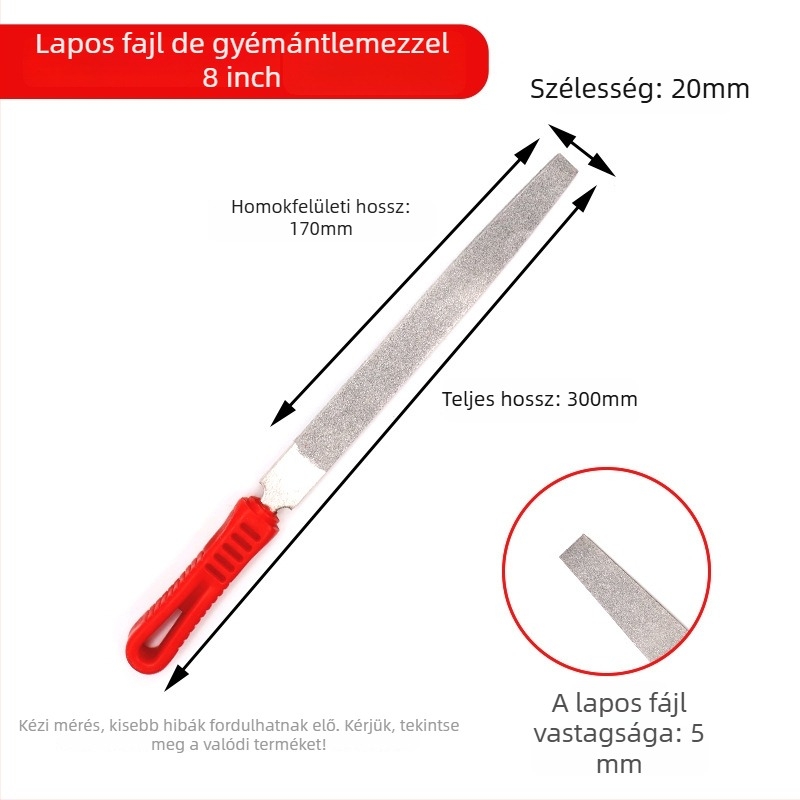 Ötvözött csiszoló és nagy lemezes fájl – anyag: ötvözet; felhasználás: fém, jáde, kerámia és üveg; formák: sík, félkör, háromszög, négyzet; sorozat: DBC