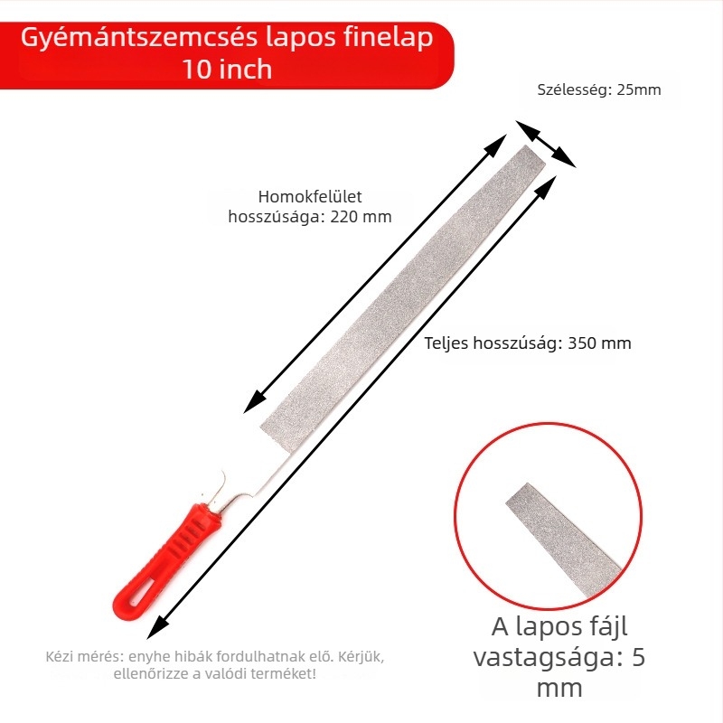 Ötvözött csiszoló és nagy lemezes fájl – anyag: ötvözet; felhasználás: fém, jáde, kerámia és üveg; formák: sík, félkör, háromszög, négyzet; sorozat: DBC