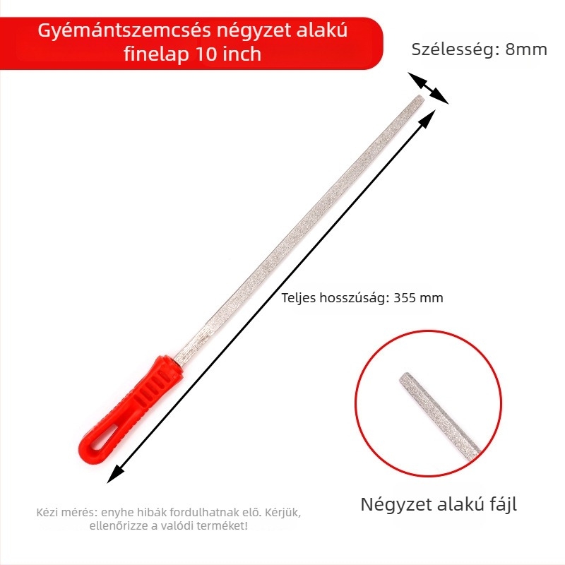 Ötvözött csiszoló és nagy lemezes fájl – anyag: ötvözet; felhasználás: fém, jáde, kerámia és üveg; formák: sík, félkör, háromszög, négyzet; sorozat: DBC
