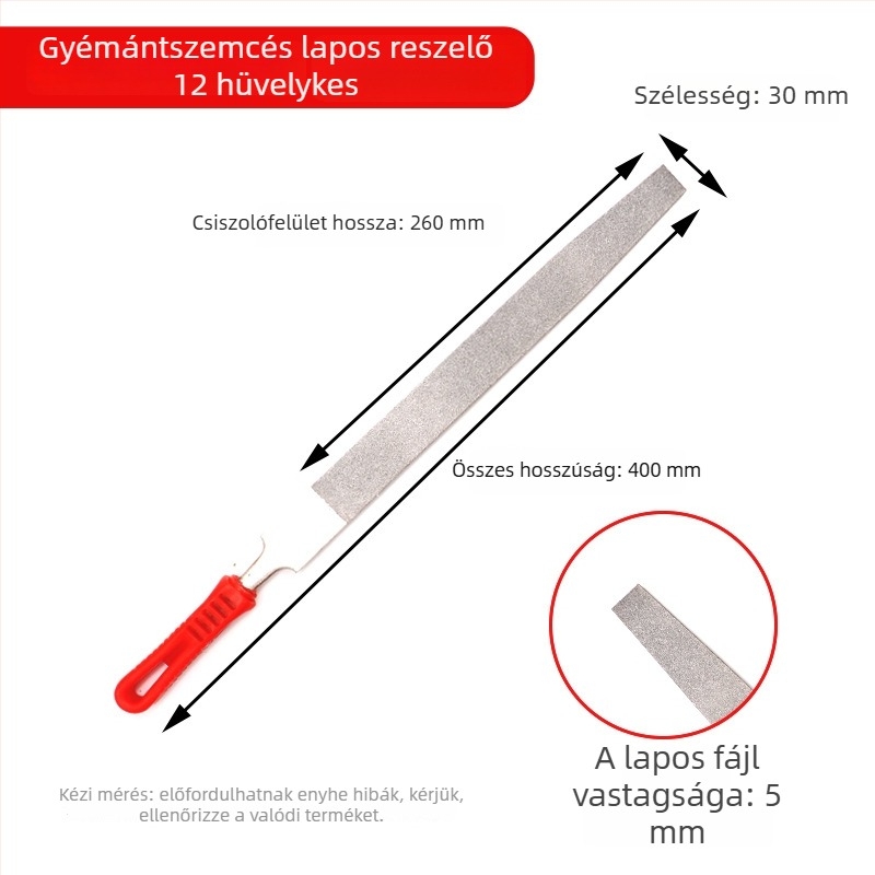Ötvözött csiszoló és nagy lemezes fájl – anyag: ötvözet; felhasználás: fém, jáde, kerámia és üveg; formák: sík, félkör, háromszög, négyzet; sorozat: DBC